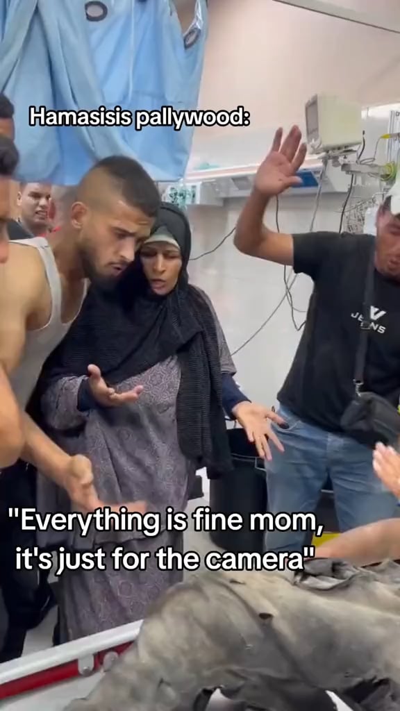 Palestinian actors caught off camera