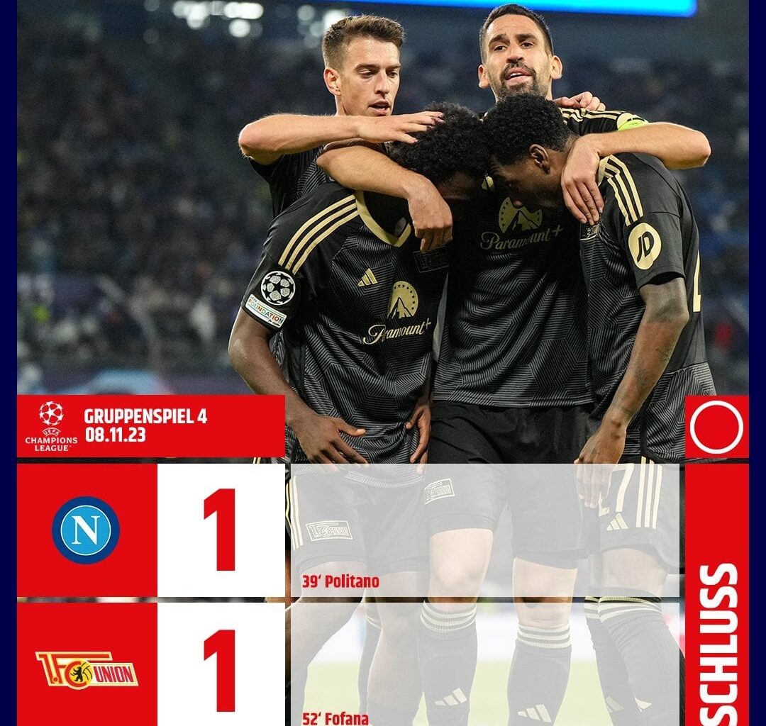 Union Berlin beendet die Niederlagenserie in Pflichtspiel 13 und verdient sich den ersten Champions League Punkt in der Vereinsgeschichte