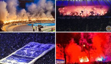 Sonderzug, Fest, Fanmarsch, gemeinsame Choreo und Pyroshows: So feierten Hertha und der KSC am Samstag ihre Fan-Freundschaft
