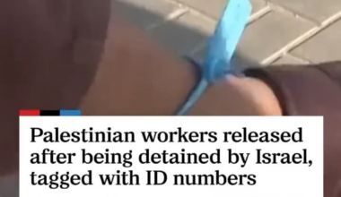 Les travailleurs palestiniens en Israël ont était arrêtés et placés dans des camps, puis renvoyé à Gaza après le début des bombardement