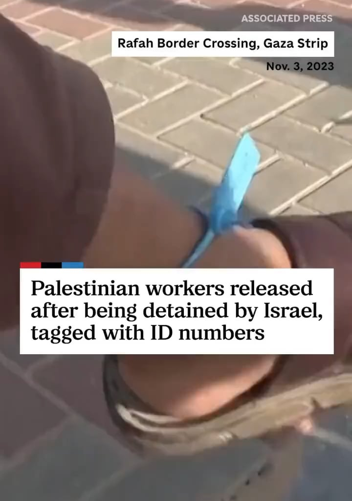 Les travailleurs palestiniens en Israël ont était arrêtés et placés dans des camps, puis renvoyé à Gaza après le début des bombardement