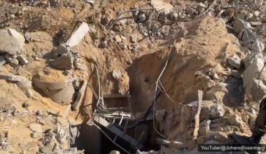 Operational tunnel shaft located on the grounds of the Shifa Hospita