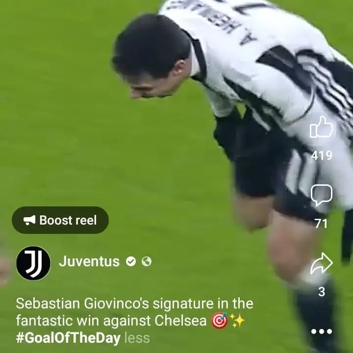 official Juventus Instagram account admin posted a video of Hernanes goal against Pescara and wrote in the description Giovinco's goal against Chelsea