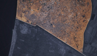Satellite view of Gaza's destruction