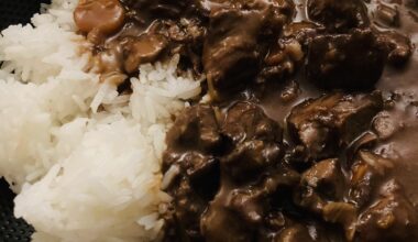 Bœuf bourguignon avec du riz, un vrais régal 😋