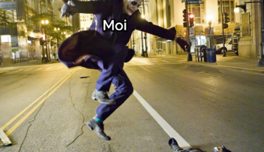 Fumigène en cours