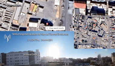 Location of the Shifa Hamas Tunnel on google earth