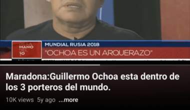 I just want to point this out one time before Salernitana descend. Ochoa was considered amongst one of the best 3 Goalkeepers in the world after the 2007 Copa America by Maradona