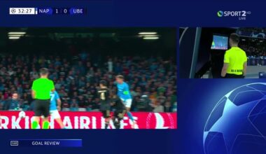 Referee's move confirming Napoli's goal was disallowed due to a foul by Giovanni Di Lorenz