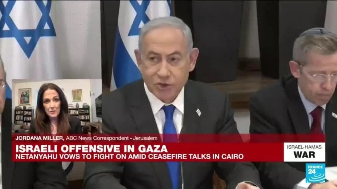 Netanyahu vows to fight on amid ceasefire talks in Cairo • FRANCE 24 English