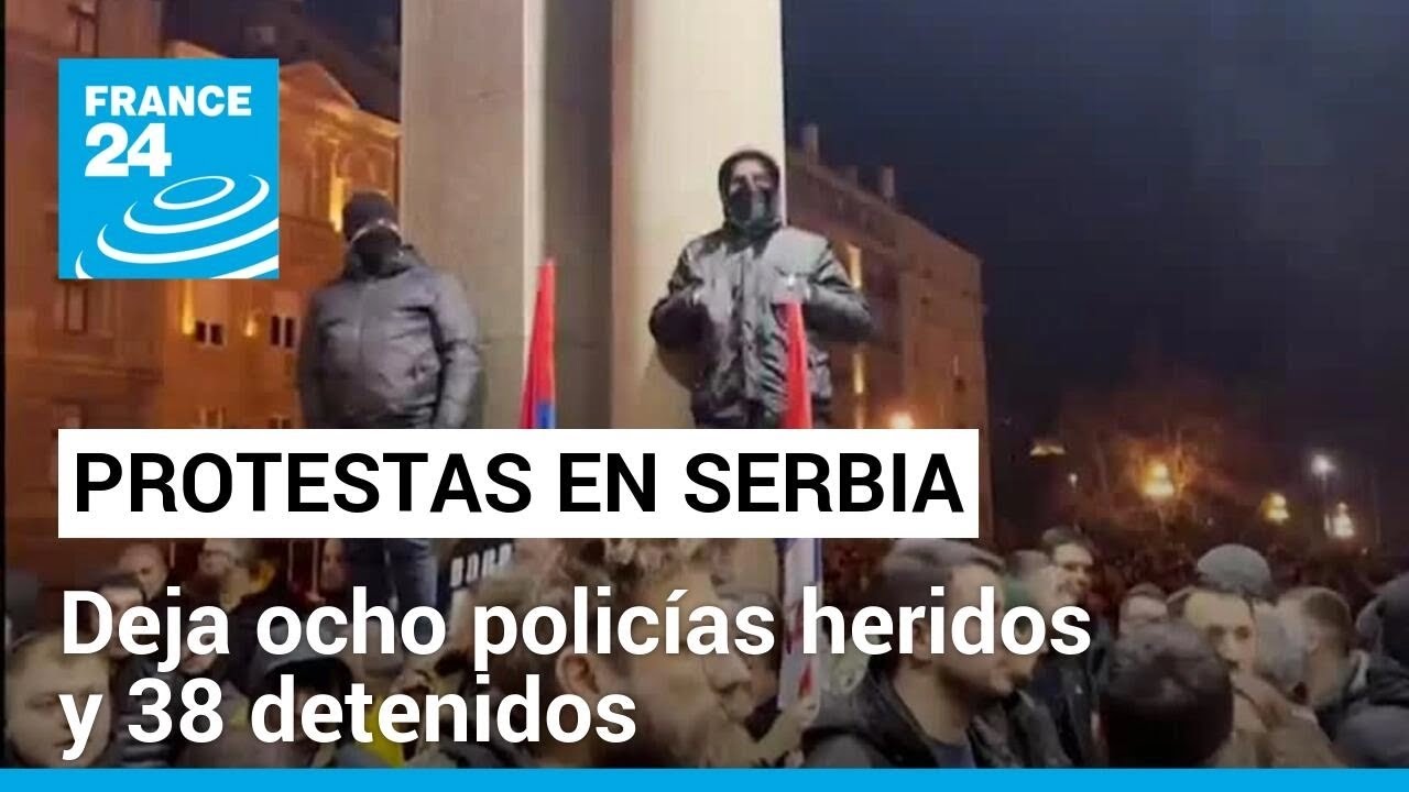 En Serbia, manifestantes intentan entrar por la fuerza en el ayuntamiento de Belgrado • FRANCE 24