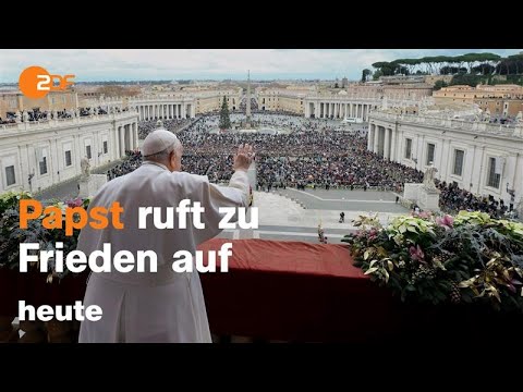 heute 19:00 Uhr vom 25.12.2023 Papst Franziskus, Nahost, Weihnachtsansprache des Bundespräsidenten