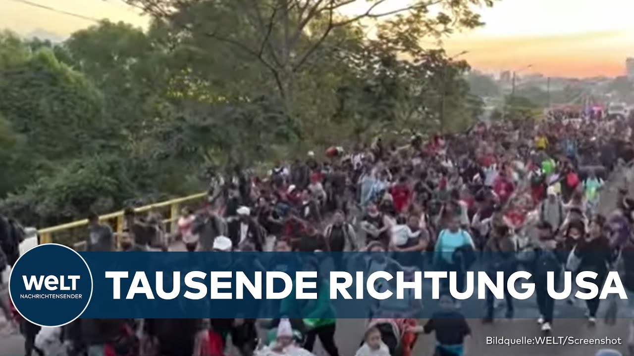 USA ALS ZIEL: Tausende Migranten starten in Karawane einen Marsch aus Mexiko