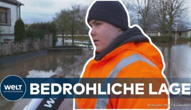 LAND UNTER IN DEUTSCHLAND: Sturm und Dauerregen lässt Hochwassergefahr steigen - Ort in evakuiert