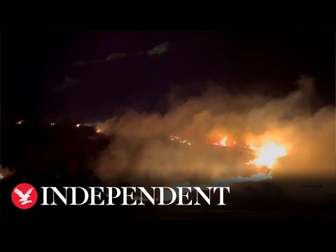 Blaze rages in Northumberland village on Christmas Eve