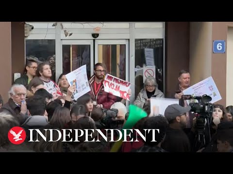 Watch again: Serbian students protest election results in Belgrade