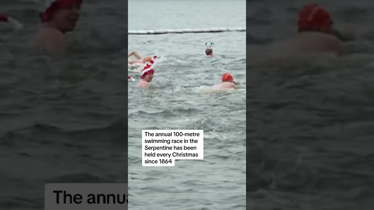 Swimmers brave annual Christmas Day race