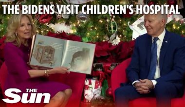 The Bidens visit Children's Hospital for festivities