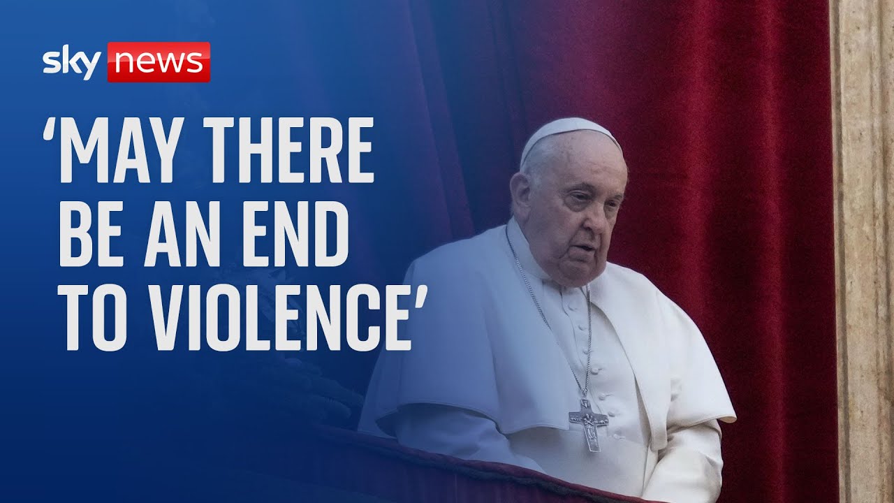 Pope condemns 'the futile logic of war' as Ukraine marks Christmas on 25 December for first time