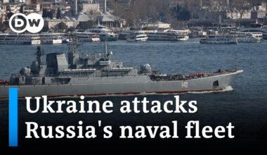 Ukraine claims fighter jets have destroyed a large Russian warship in Crimea | DW News