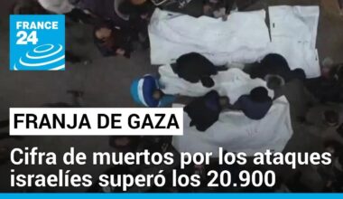Aumenta a más de 20.900 la cifra total de muertos en Gaza • FRANCE 24 Español