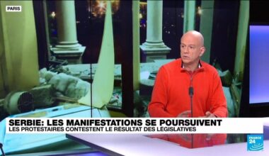 Les manifestations continuent en Serbie • FRANCE 24