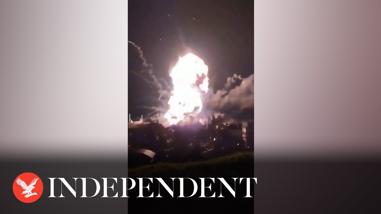 Explosions seen in Crimea port town as Ukrainian Air Force damages Russian ship