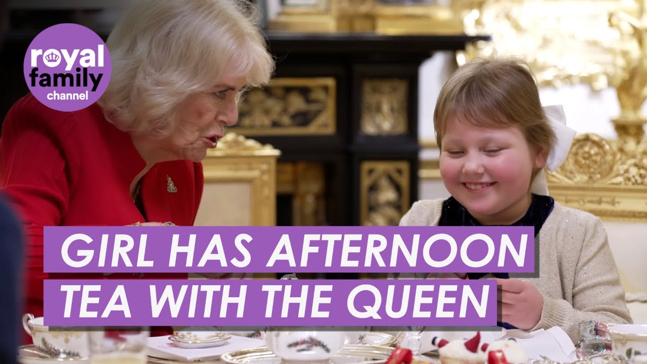 Queen Camilla Hosts Afternoon Tea For Girl With Brain Tumour