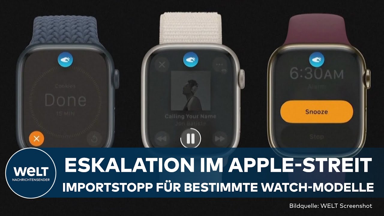APPLE WATCH-IMPORT GESTOPPT: Patentstreit um Blutsauerstoffmessung in USA eskaliert