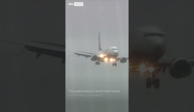 Planes struggle to land at Bristol Airport in strong winds