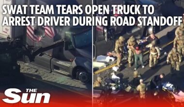 SWAT team in Texas tears open truck to arrest driver during highway standoff