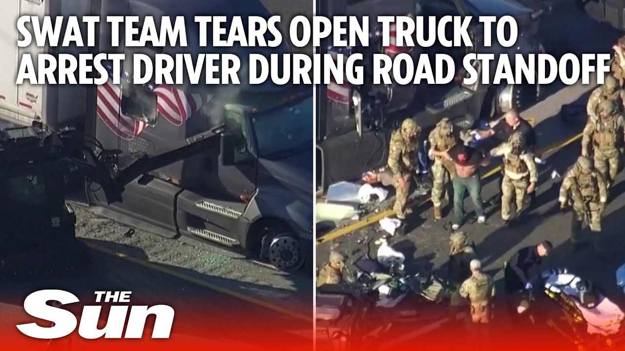 SWAT team in Texas tears open truck to arrest driver during highway standoff