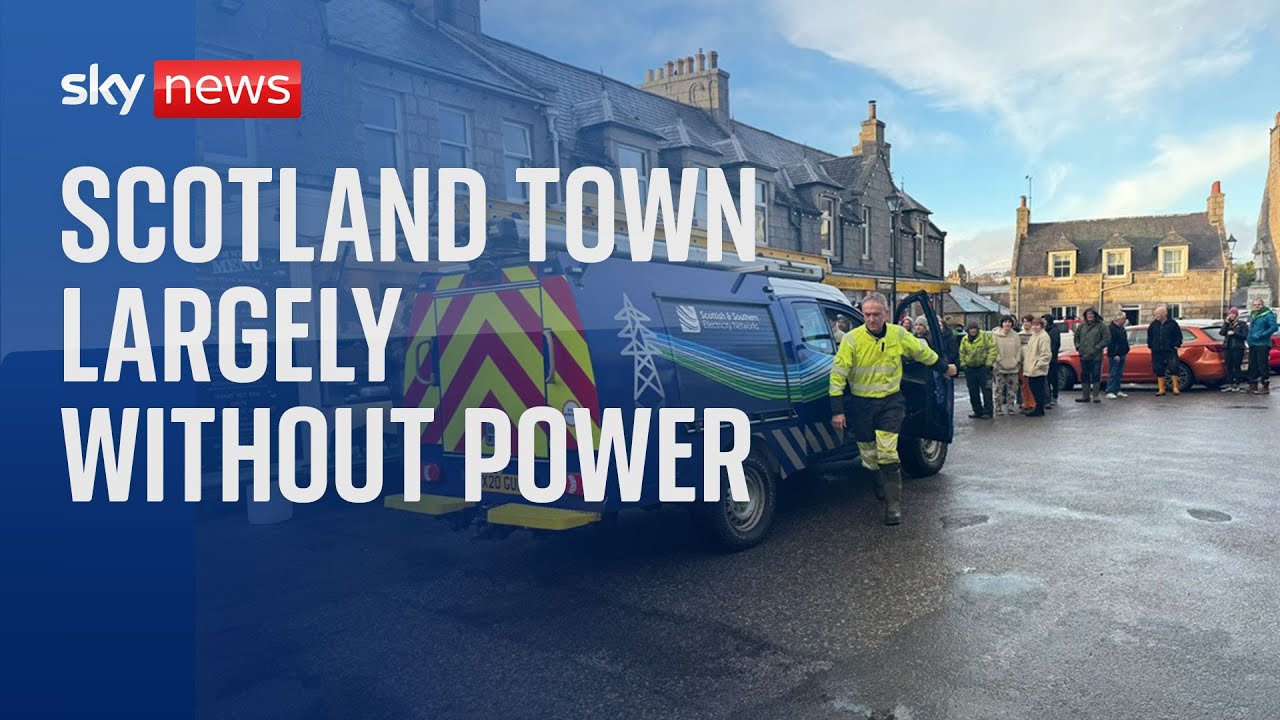 Storm Gerrit: Town in Scotland largely without power