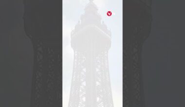 Blackpool Tower 'fire' found to be orange netting  #shorts