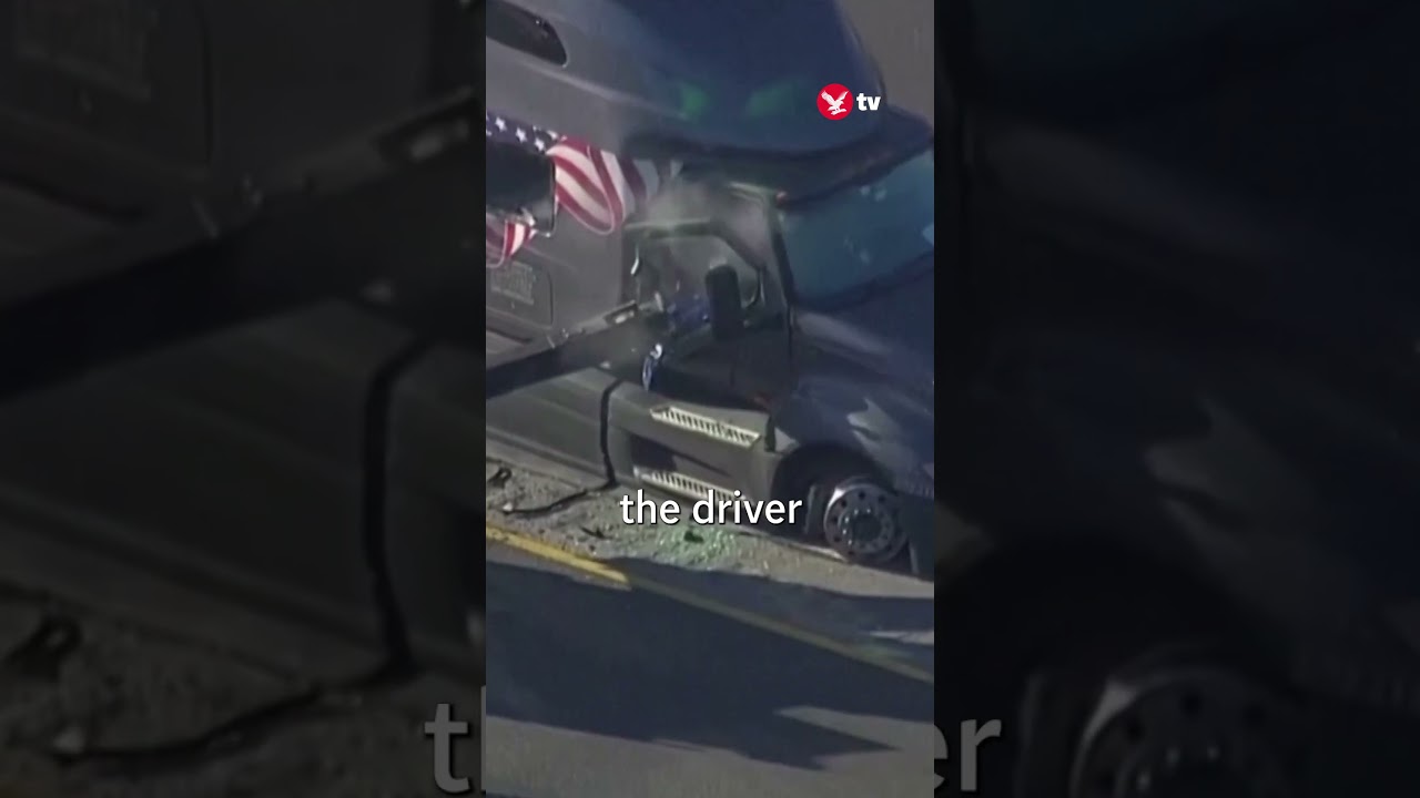 SWAT robot rips through truck to end police standoff #shorts