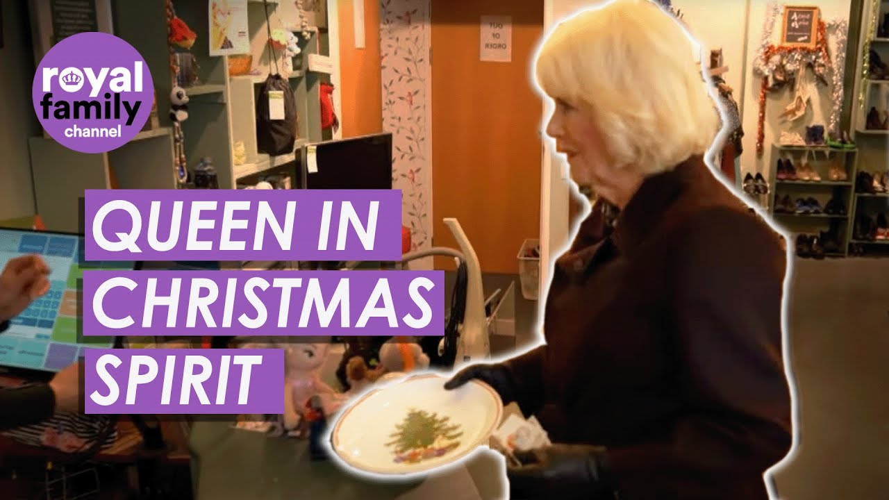Festive Queen Camilla Goes Christmas Shopping at Charity Visit