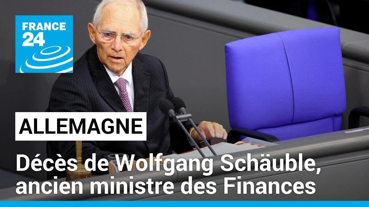Décès de Wolfgang Schäuble, ancien ministre des Finances allemand • FRANCE 24