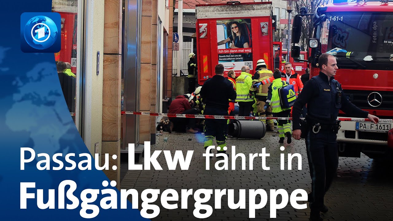 Lkw fährt in Passau in Fußgängergruppe