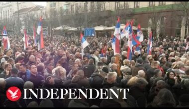 Live: Thousands protest in Belgrade over Serbian election result