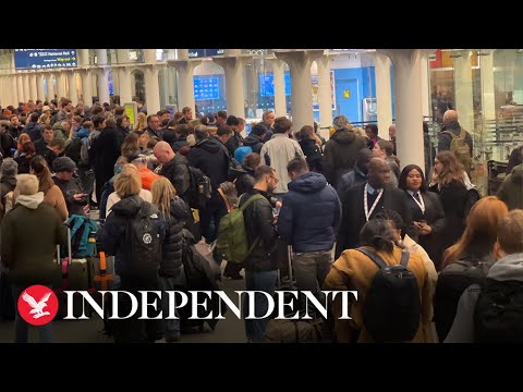 New Year travel chaos at St Pancras as flooding cancels high-speed trains