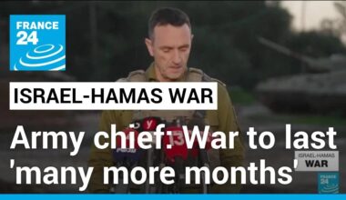 Israel army chief says Gaza war to last 'many more months' • FRANCE 24 English