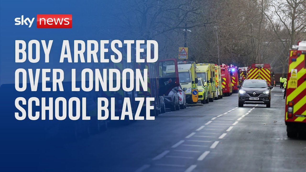 London school fire: 16-year-old arrested 'on suspicion of arson'