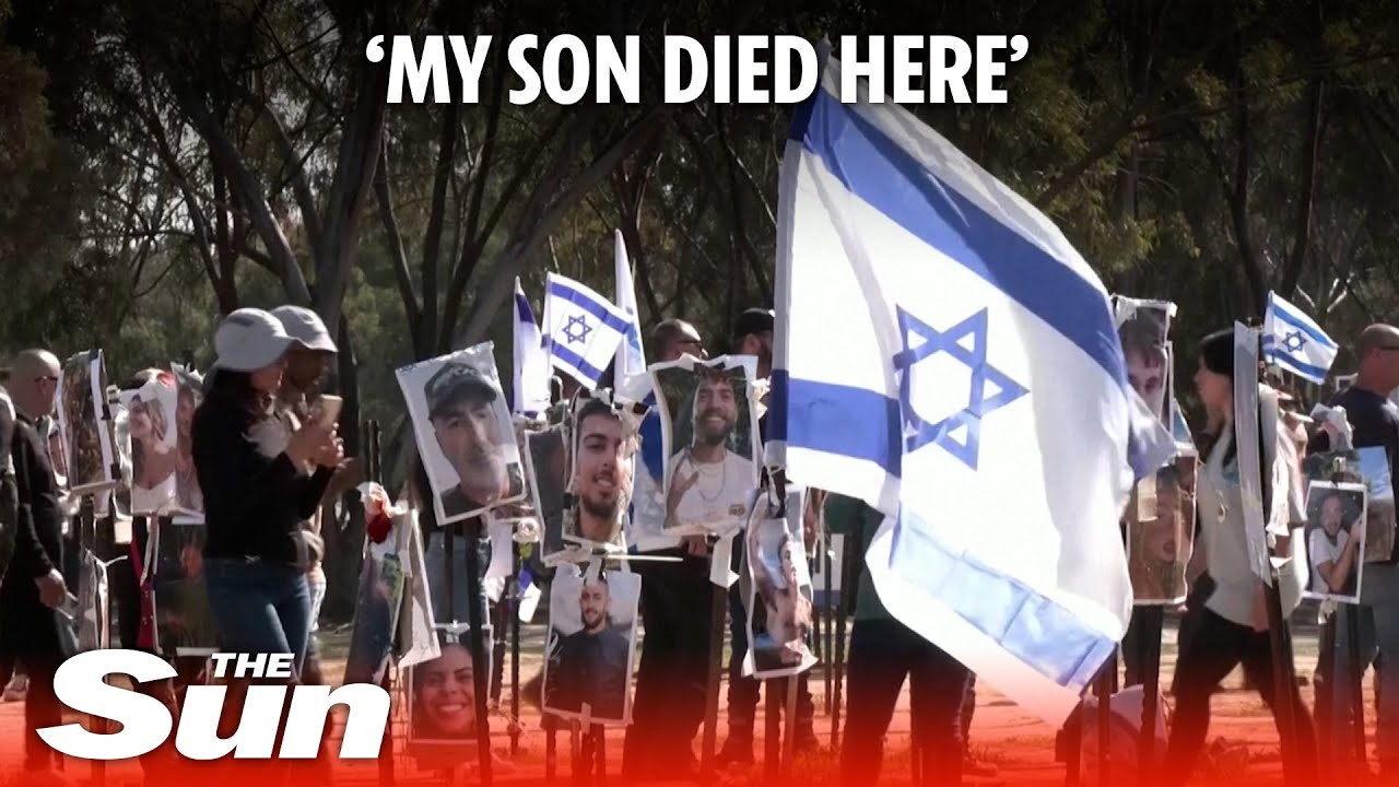 Families and mourners visit Nova festival site of Hamas horror attack
