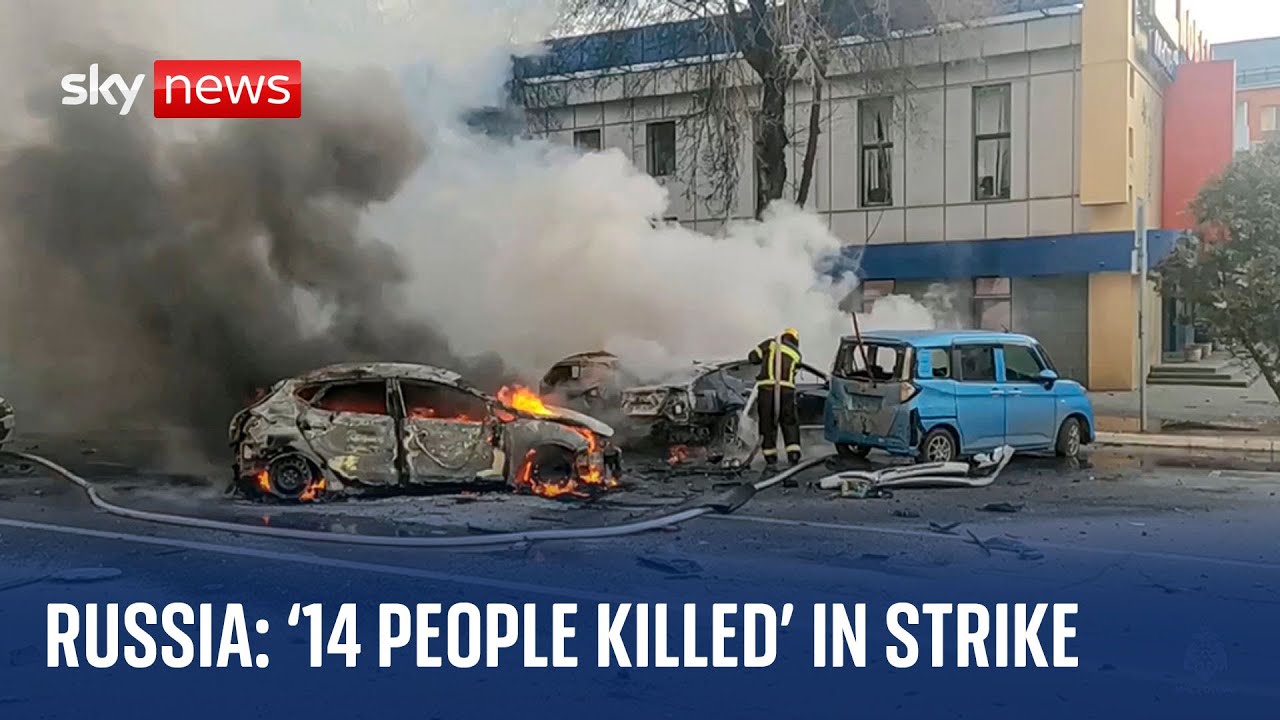 Russia: 14 people killed & over 100 injured in shelling, say officials | Ukraine war
