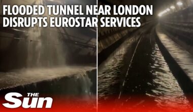 Flooded tunnel near London disrupts Eurostar train services