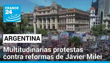 Argentina: protestas contra las reformas de Javier Milei en menos de un mes de Gobierno