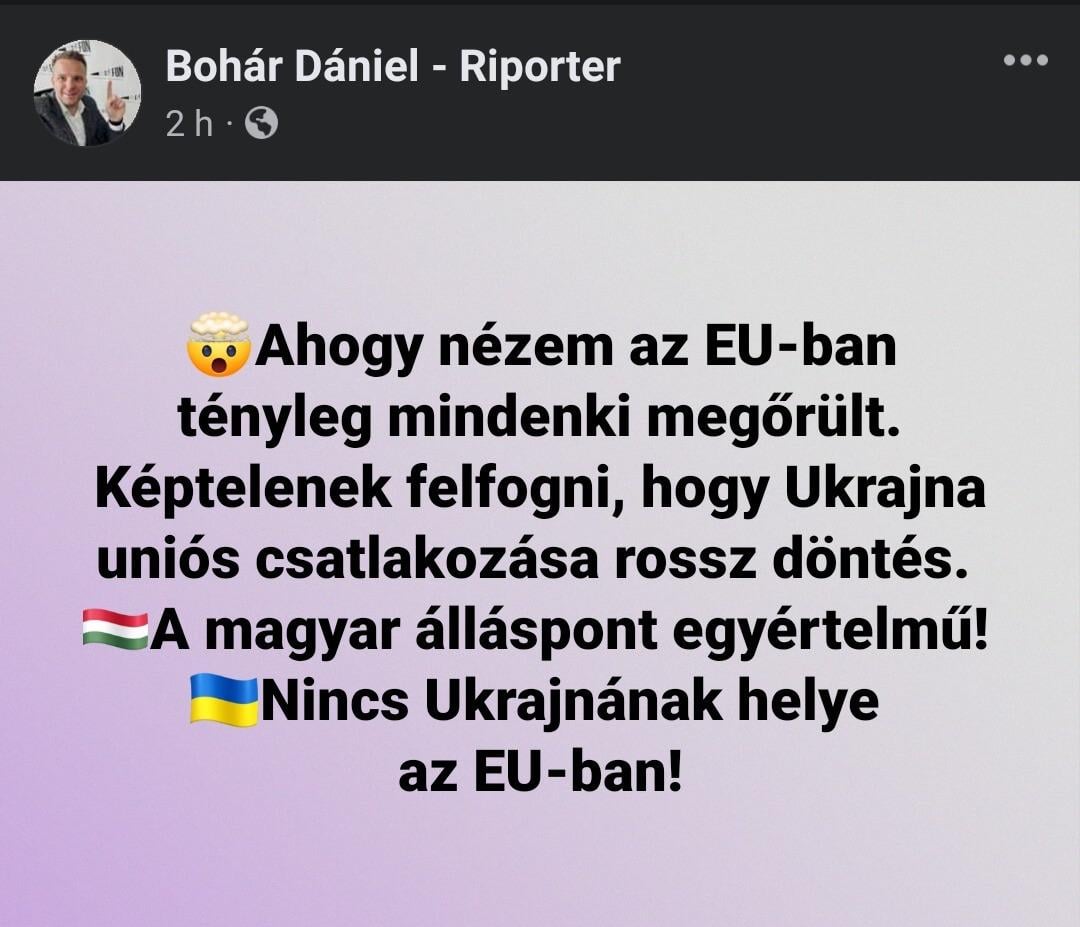 Van baj…neki nem szóltak? Egyèbkènt: “riporter” nyeh