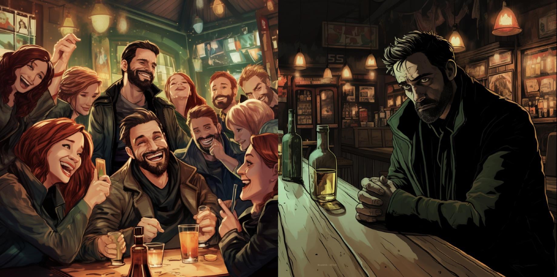 The expectations vs reality of trying to organize a Christmas drink.