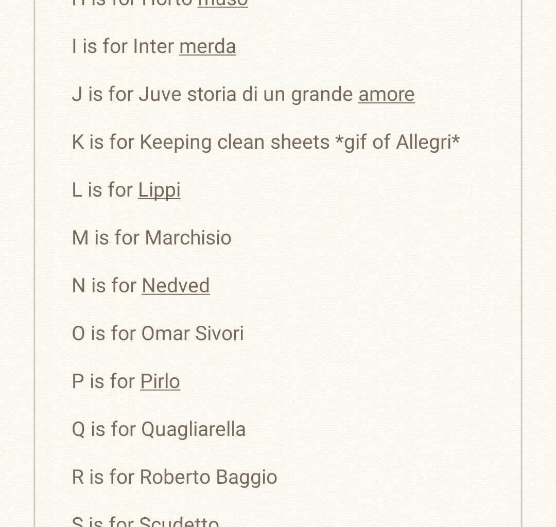 r/Juve's alphabet. X is for XXX Allegri - Video owned by MdS used to blackmail his way into the lineup. Let's continue with Y!