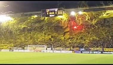 Beautiful chaos created by NAC Breda during the walk-on for the derby last Friday